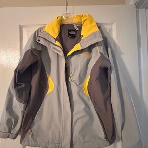 The North Face Yellow and Gray Outdoor Jacket